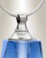 Glass Locket Blue Dedicated Cremation Pendant