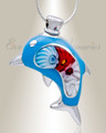 Blue Graceful Dolphin Cremation Jewelry