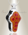 Black Reminiscent Red Cross Cremation Jewelry