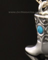 14k White Gold Western Boot Jewelry Pendant