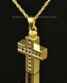 14k Gold Indigo Cross Memorial Locket