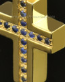 14k Gold Indigo Cross Memorial Locket