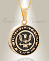 Gold Plated Navy Medal Pendant Keepsake