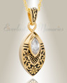 Gold Plated Ornamental Teardrop Pendant Keepsake