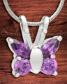 Violet Jeweled Butterfly Memorial Jewelry