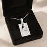 Rectangle Photo Engraved Stainless Keepsake