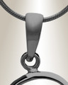 Black "D" Initial Cremation Jewelry