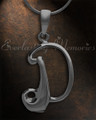 Black "D" Initial Cremation Jewelry