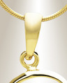 Gold "D" Initial Cremation Jewelry