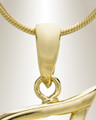Gold "F" Initial Cremation Jewelry