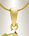 Gold "G" Initial Cremation Jewelry