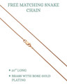 Rose Gold "H" Initial Cremation Jewelry