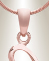 Rose Gold "I" Initial Cremation Jewelry