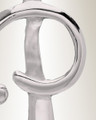Silver "P" Initial Cremation Jewelry