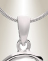 Silver "S" Initial Cremation Jewelry
