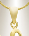 Gold "Y" Initial Cremation Jewelry
