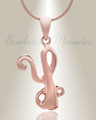 Rose Gold "Y" Initial Cremation Jewelry