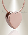 Rose Gold Smooth Heart Cremation Jewelry