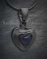 Black Fallen Heart Cremation Jewelry