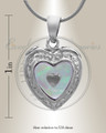 Silver Tri Heart Cremation Jewelry