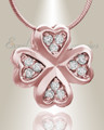 Rose Gold Clovers Cremation Jewelry