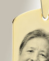 Large Dog Tag Photo Engraved Gold Plated over Stainless Keepsake