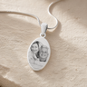 Oval Photo Engraved Stainless Keepsake