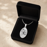 Oval Photo Engraved Stainless Keepsake
