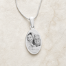 Oval Photo Engraved Stainless Keepsake