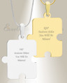 Large Puzzle Piece Photo Engraved Gold Plated Keepsake