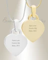 Small Heart Photo Engraved Gold Plated over Stainless Keepsake