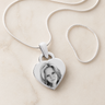 Small Heart Picture Engraved Stainless Keepsake