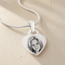 Small Heart Picture Engraved Stainless Keepsake