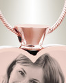 Heart Rose Gold Plated Picture Engraved Ash Pet Pendant