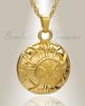 Gold Plated Celtic Round Cremation Locket