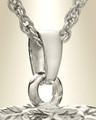 14k White Gold Feathered Heart Cremation Charm