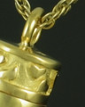 Gold Plated Hearts Cylinder Ash Pendant