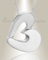14k White Gold Fashion Heart Cremation Jewelry