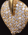 14K Gold Blaze Heart Memorial Locket