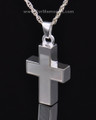 Sterling Silver Pearly Cross Cremation Urn Keepsake