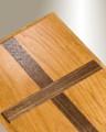 Extra Large Alder Cremation Urn w/ Walnut Cross