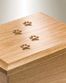 Small Alder Cremation Urn w/ Pawprints