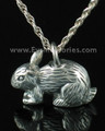 Sterling Silver Bunny Locket Necklace