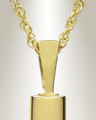 Gold Plated Pawed Cylinder Memorial Pendant
