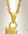 Gold Plated Boxing Cremation Urn Locket
