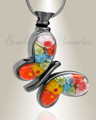 Black Multi Majestic Butterfly Cremation Jewelry