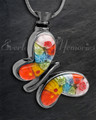Black Multi Majestic Butterfly Cremation Jewelry