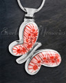 Rose Majestic Butterfly Cremation Jewelry