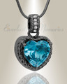 Black Sea of Hearts Cremation Jewelry