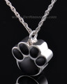 Silver Onyx Paw Cremation Keepsake